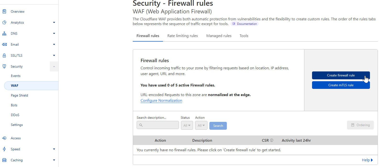 Firewall rule