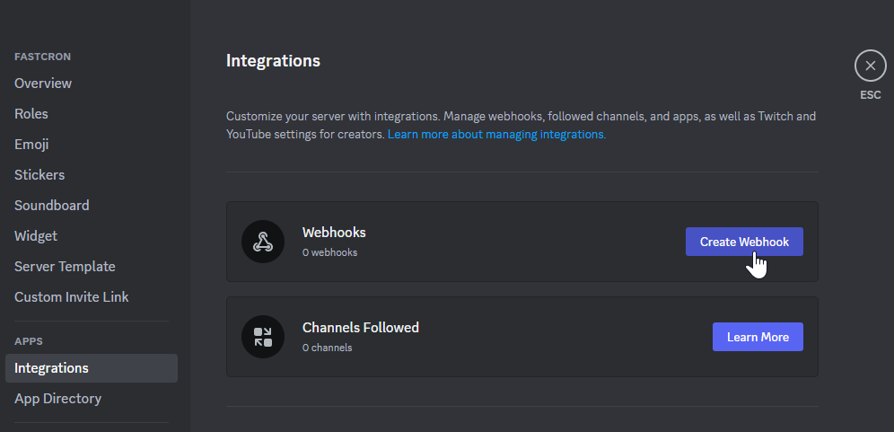 Discord integration