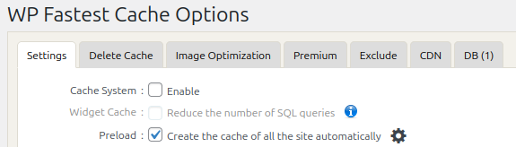 WP Fastest Cache preload